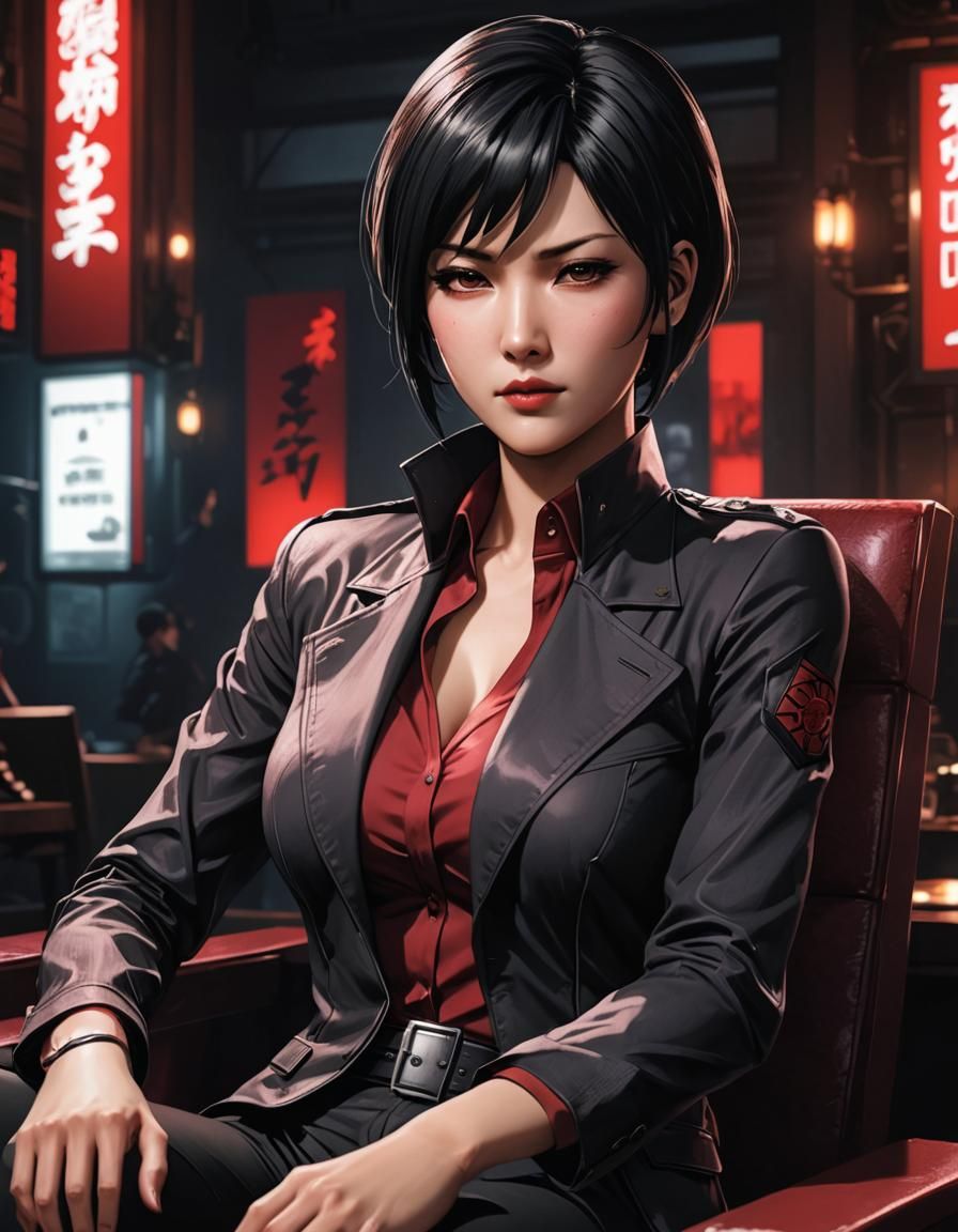 Teen Ada Wong Portrait in Anime Style