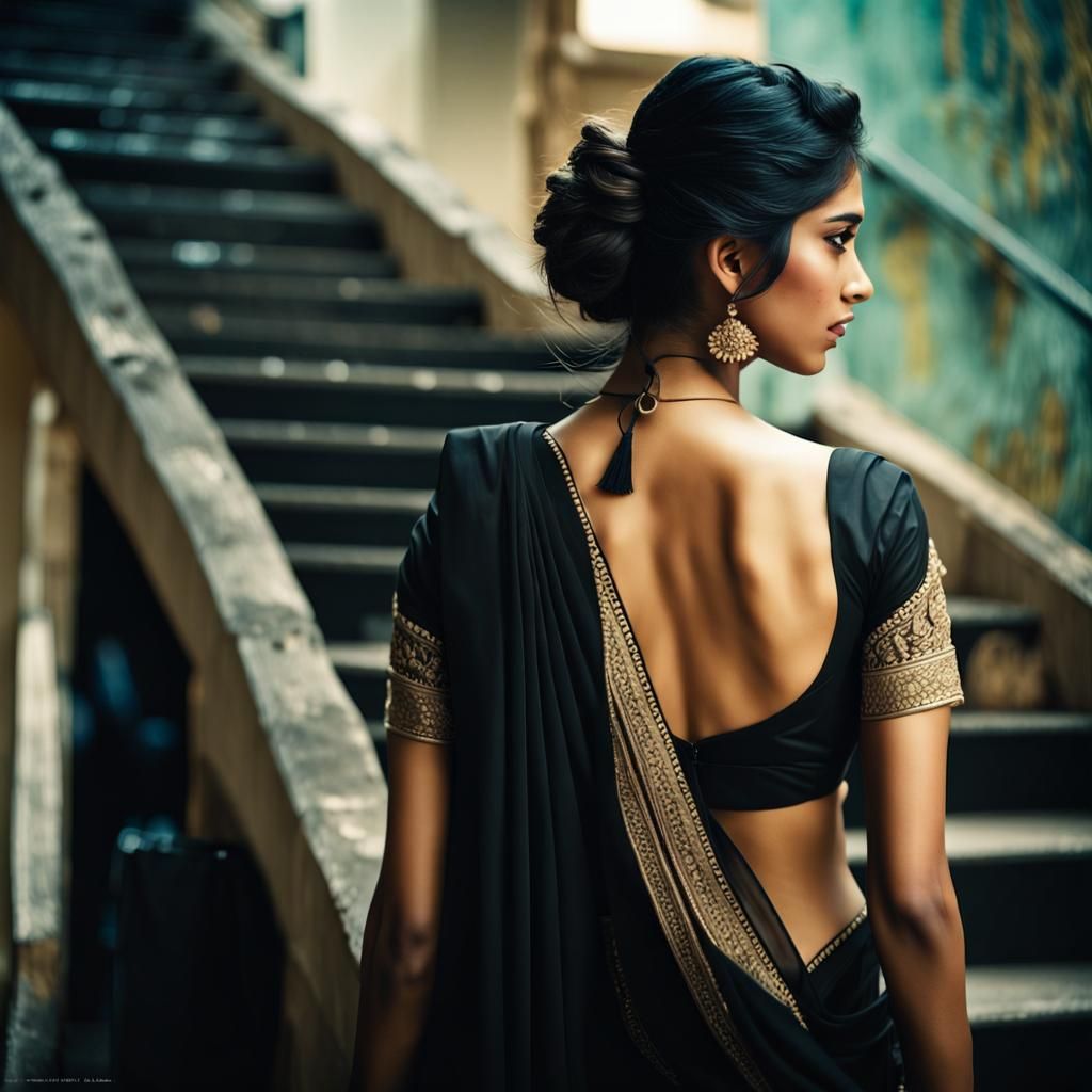 a realistic portrait of a beautiful girl.Her face is a canva...