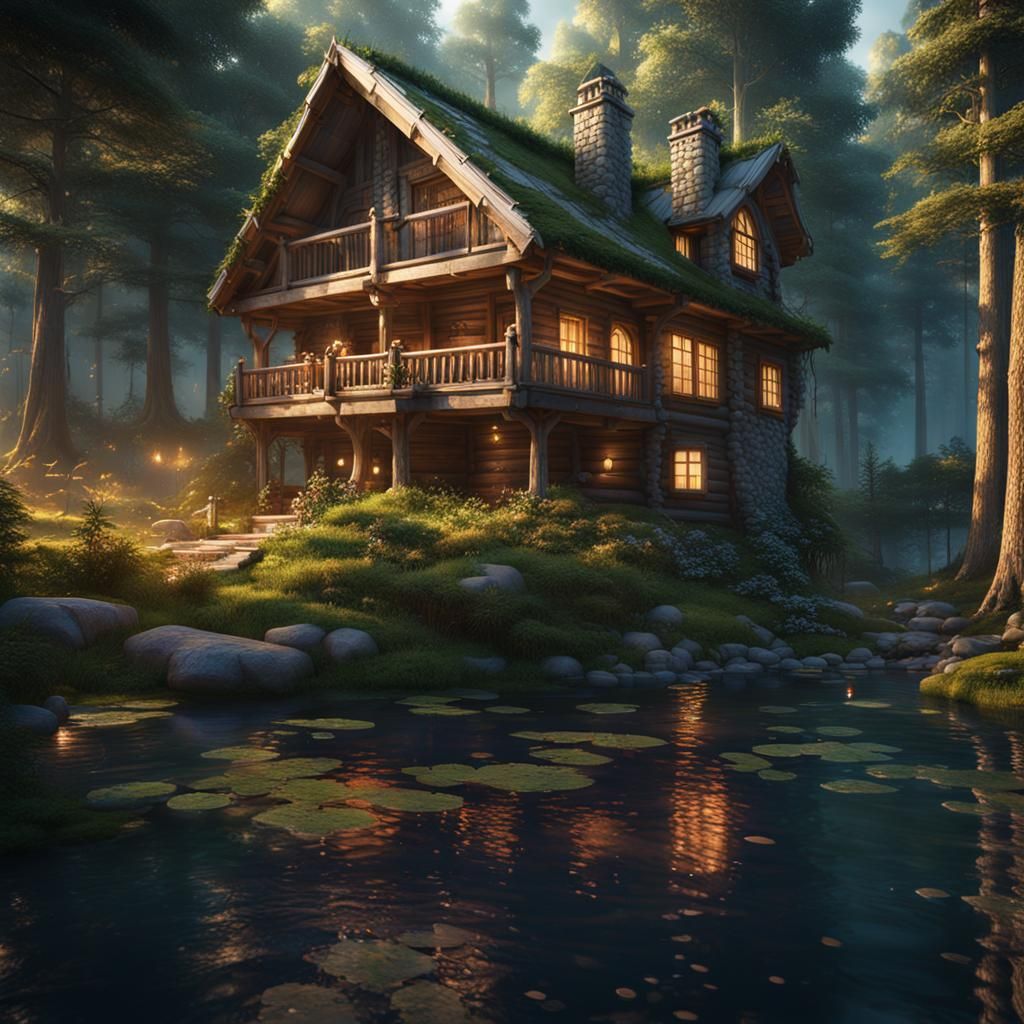 Luxurious Cabin Home in Majestic Forest