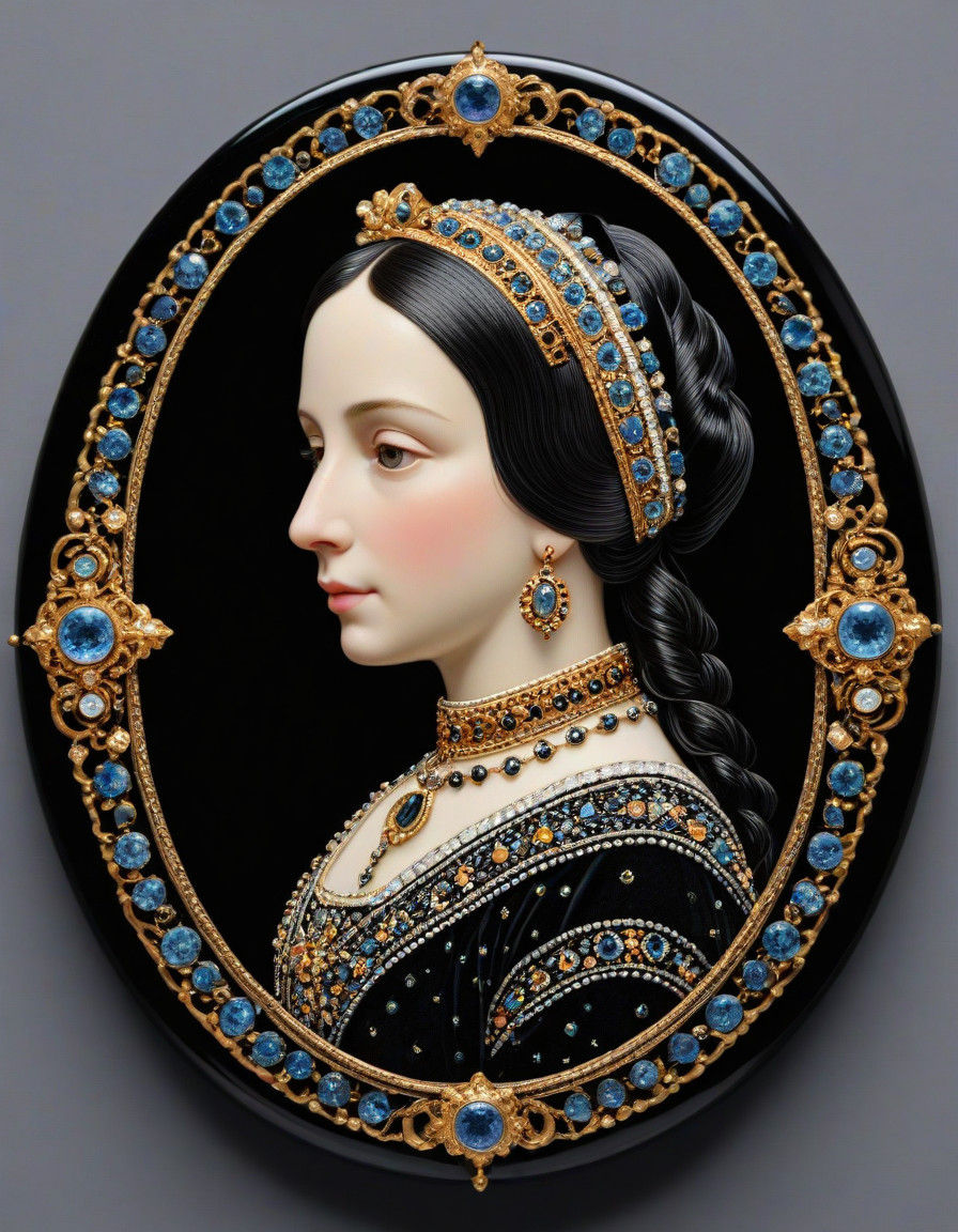 Schumann Resonance Portrait in Tessellated Phosphorescent Firefly Glass Beads