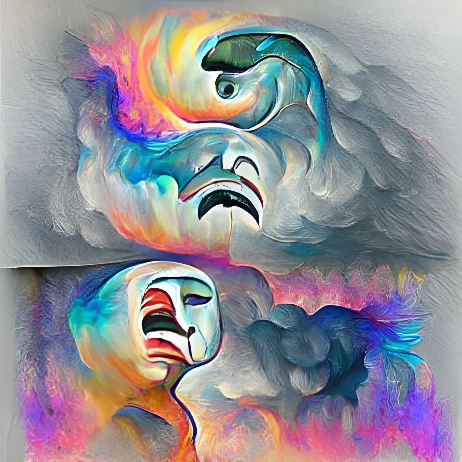 Abstract Geometric Art in Bold Colors