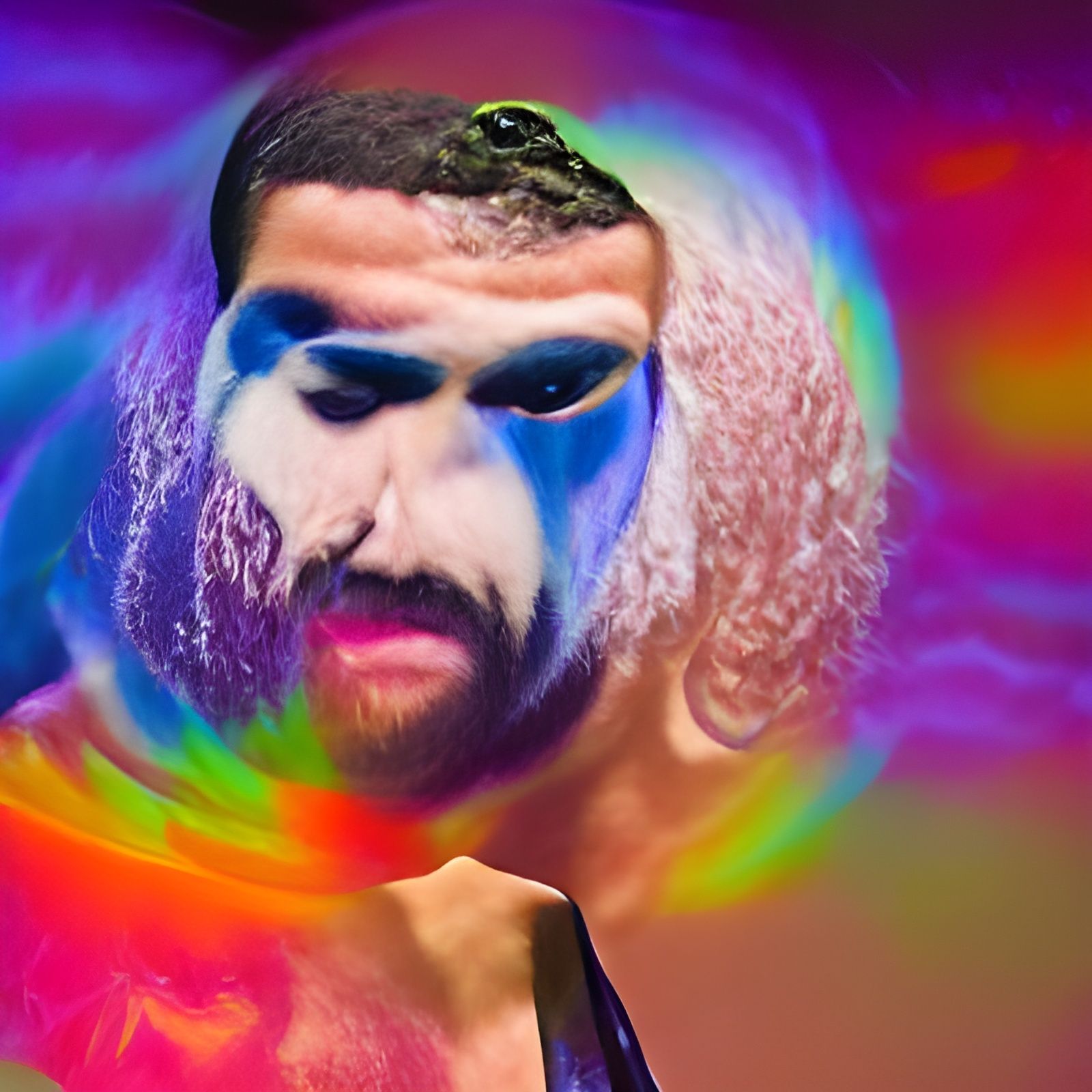 Drake as Pro Wrestler: Psychedelic Album Art