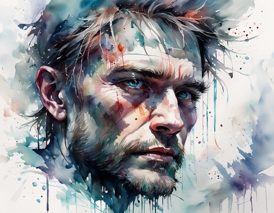 Ivar the Boneless in Watercolour with Ethereal Light