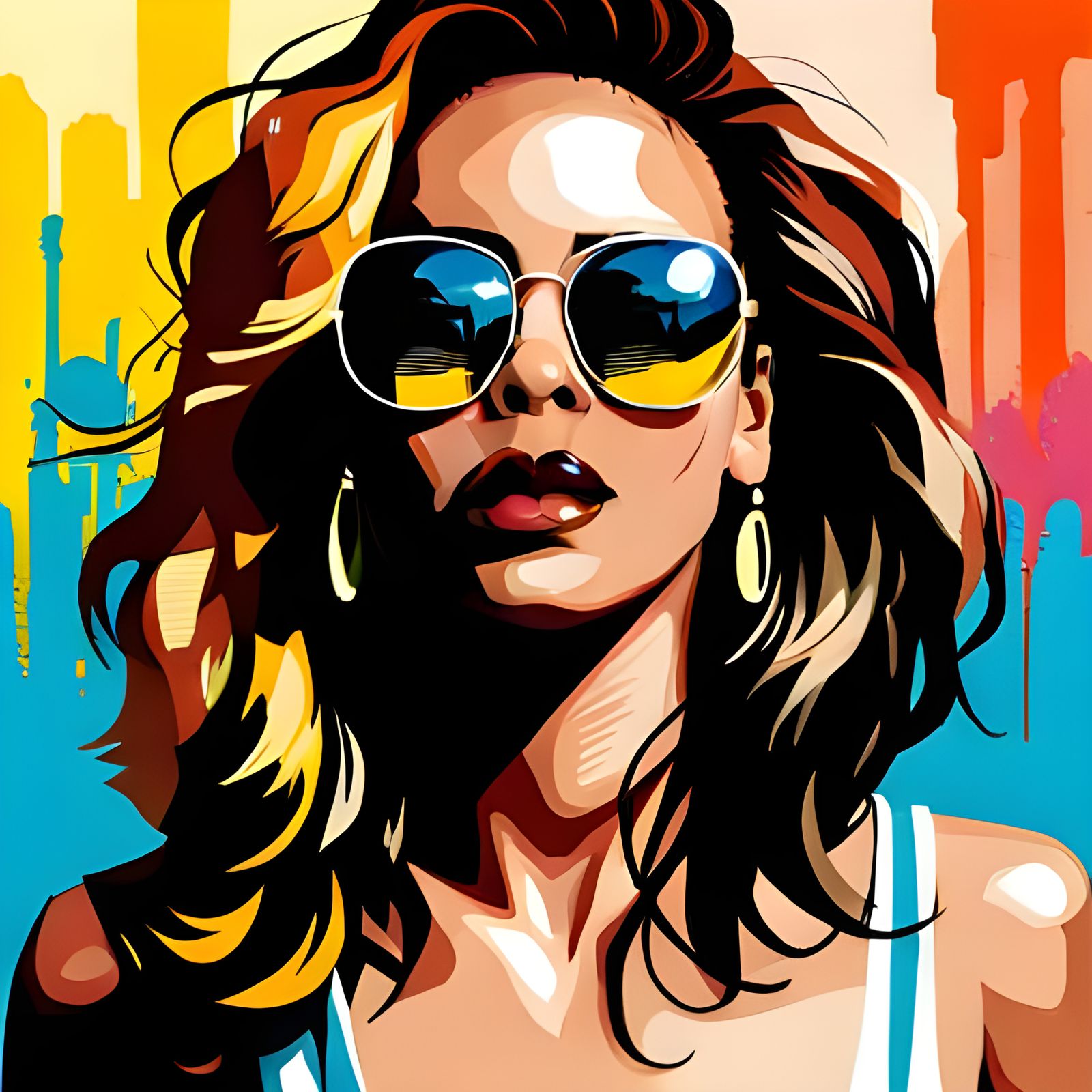 Beyonce Portrait in DaVinci-Inspired Mixed Media Style