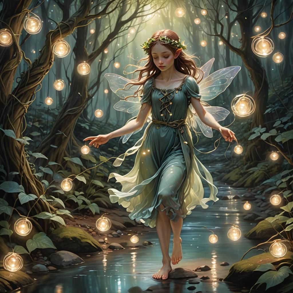 Enchanted Forest Fairy in Whimsical Illustration