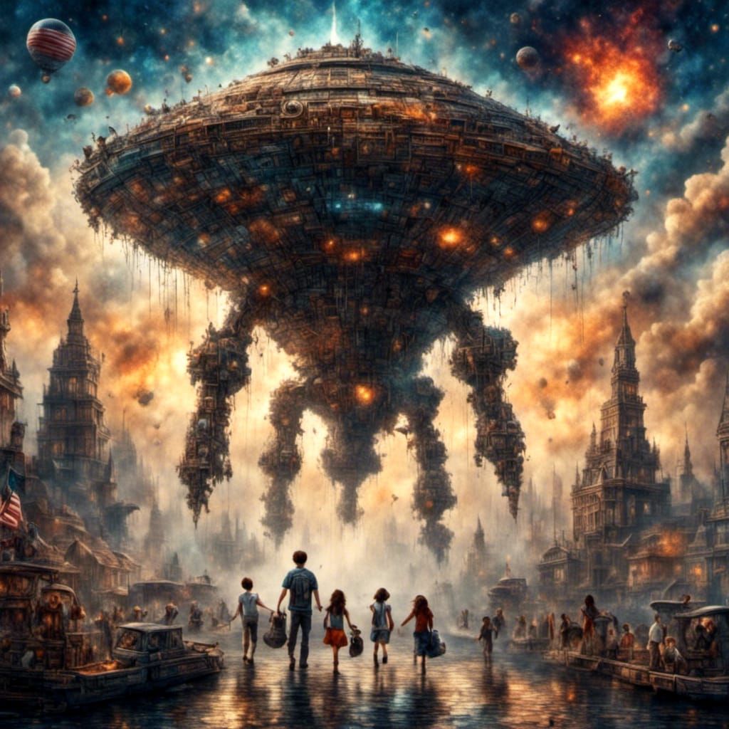 Independence Day Mothership Digital Rendering