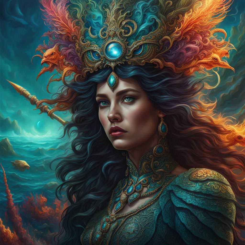 Magnificent Sea Witch Concept Art in 8k Resolution