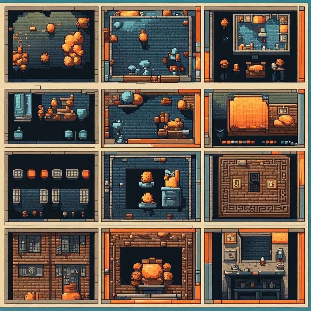 Duotone Pixel Art PC Card Game