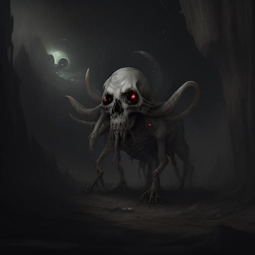 Eldritch Bayou Witch Conjures Skull Creature