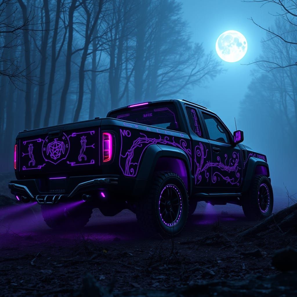 Enchanted Witchcraft Truck in Electroluminescent Black and P...
