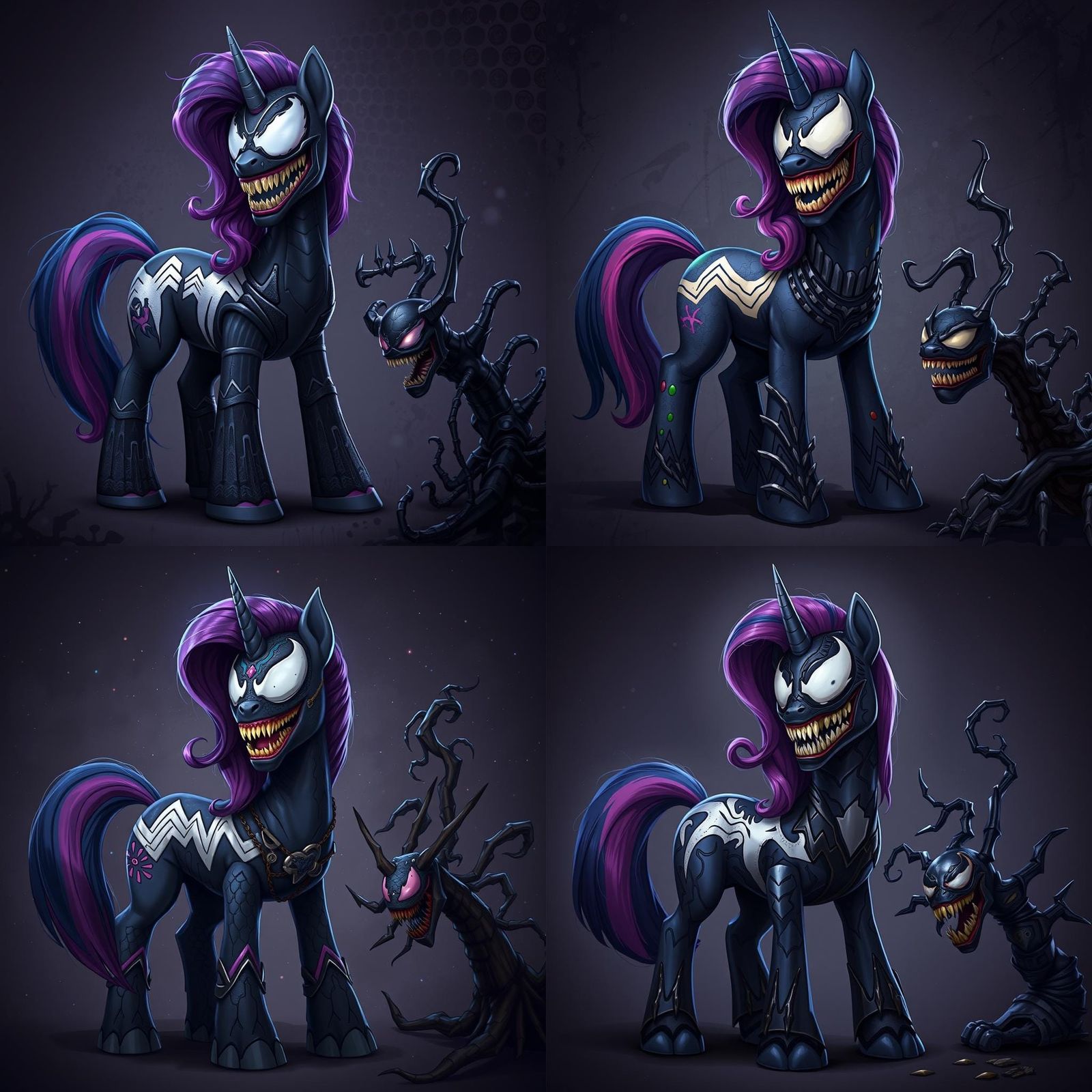 Twilight Sparkle and Venom Hybrid