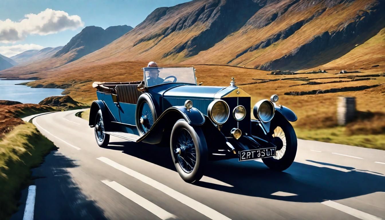 Vintage Car Tour Through Scottish Highlands