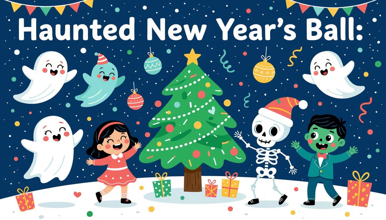 Ghosts, Skeletons, and Zombies Celebrate New Year's Eve