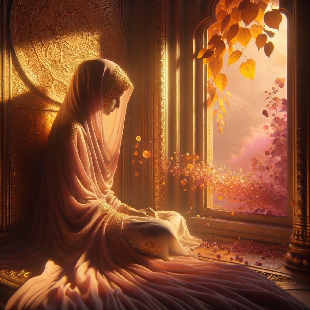 Woman by Window in Ethereal Light - Memory and Healing