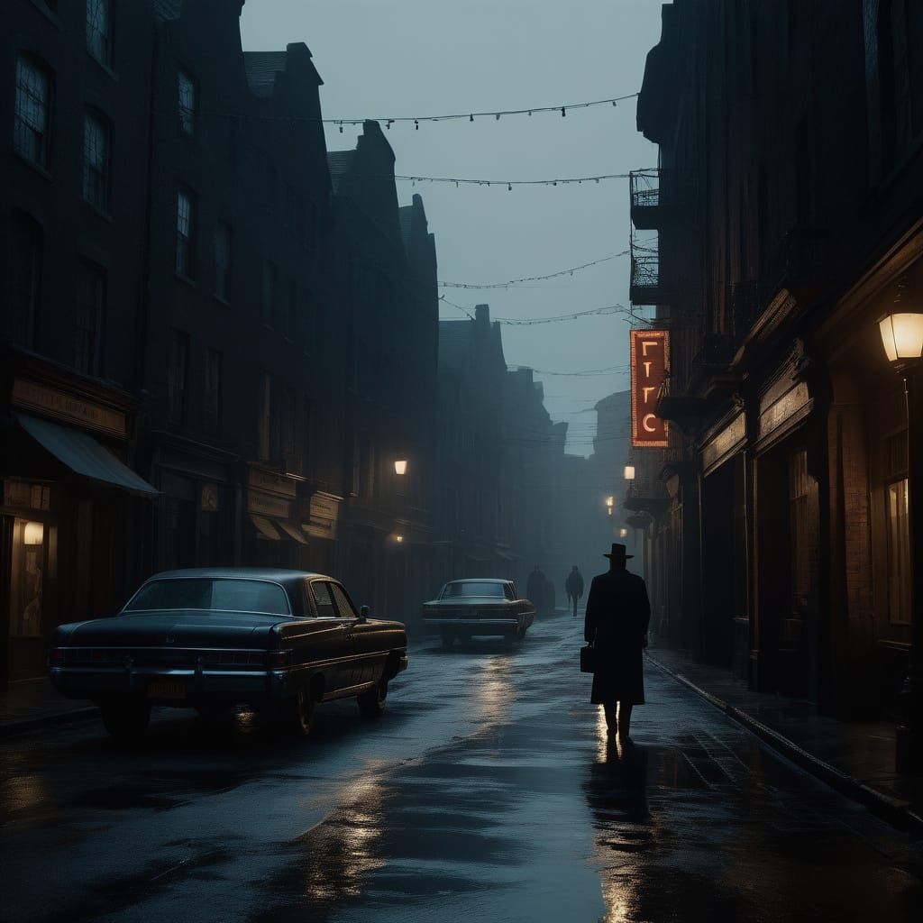 Timeless Cinematic Masterpiece with Nostalgic Film Grain