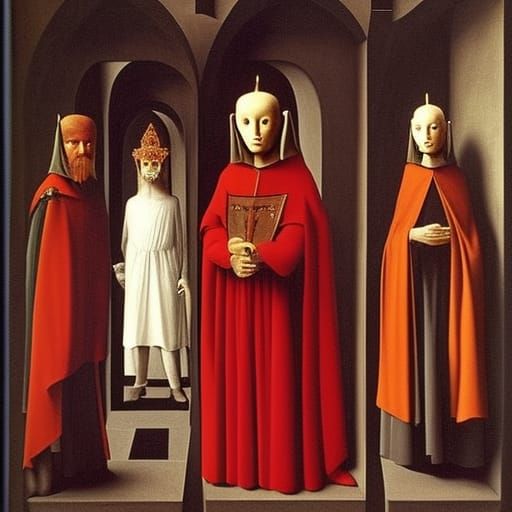 Young Vampire Lord Portrait in Classical Oil Painting Style