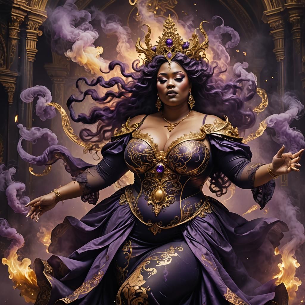 Dark Fantasy Goddess in Baroque Style