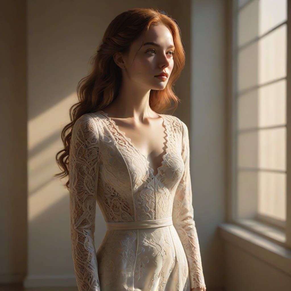 Elegant Woman in Warm Light