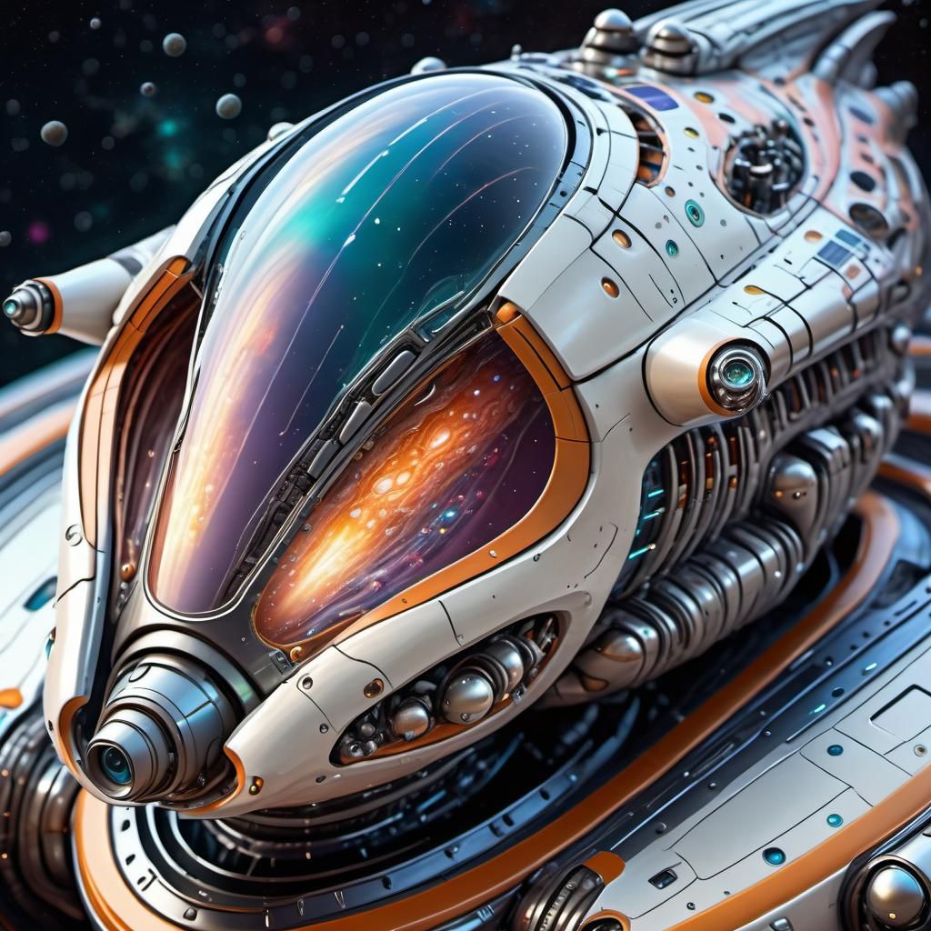 Bionic Spaceship: Biomechanical Concept Art in Space