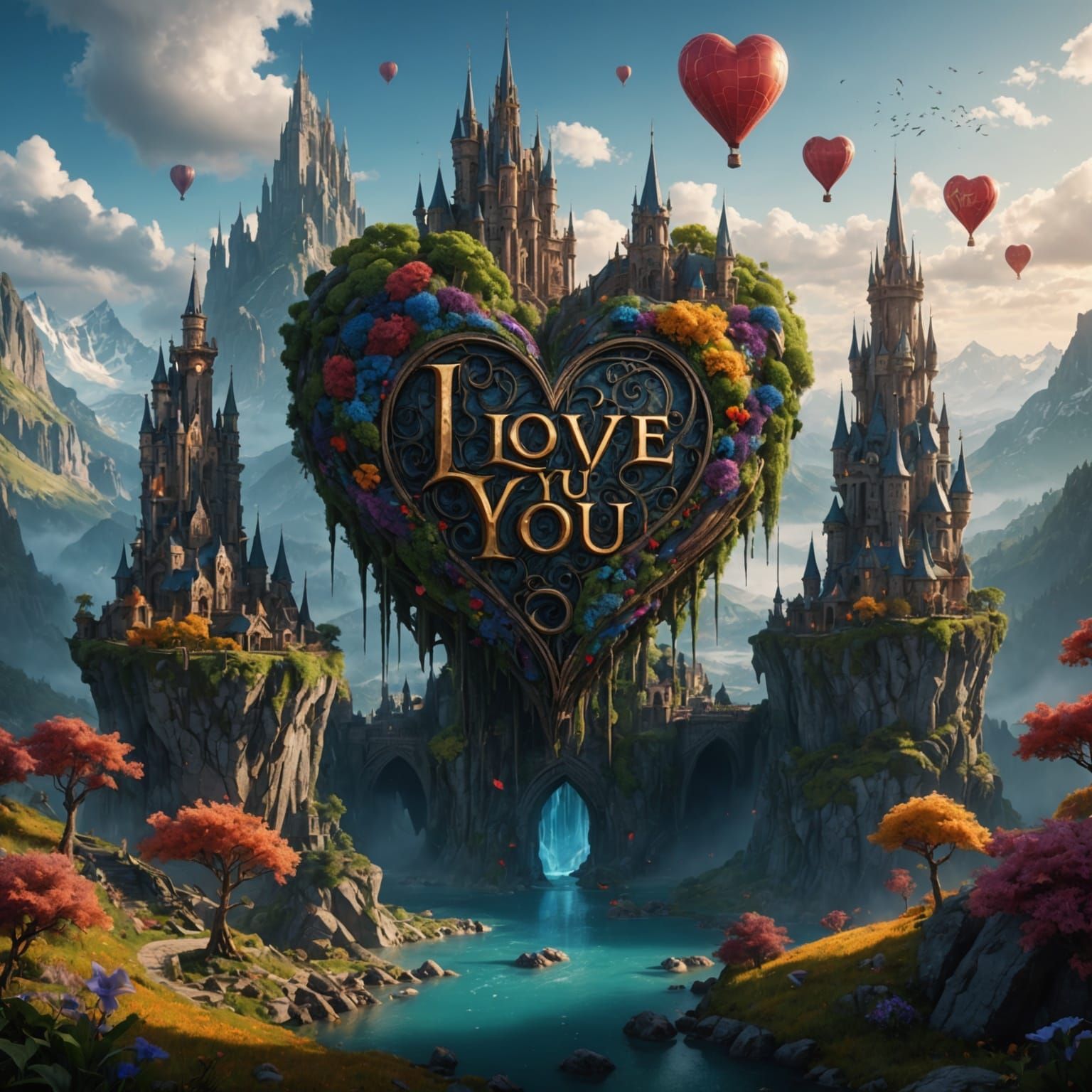 Fantastical Matte Painting with Intricate Details