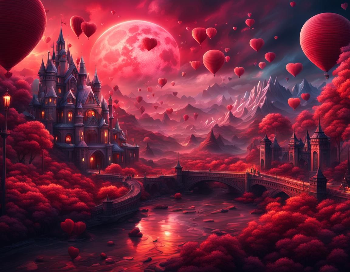 Stunning Valentine's Day Wallpaper: Digital Matte Painting