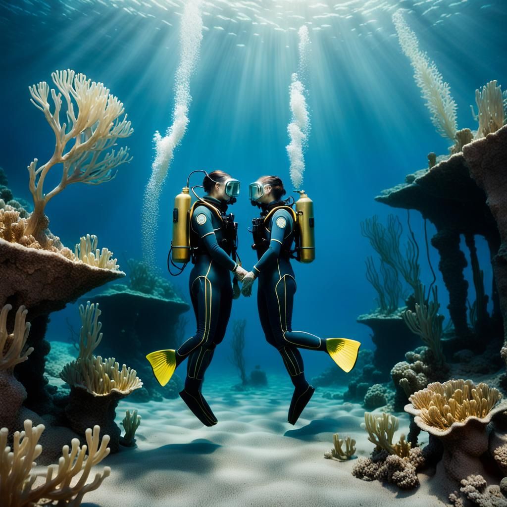 Surreal Divers Discover Sunken Ship in Dreamy Style