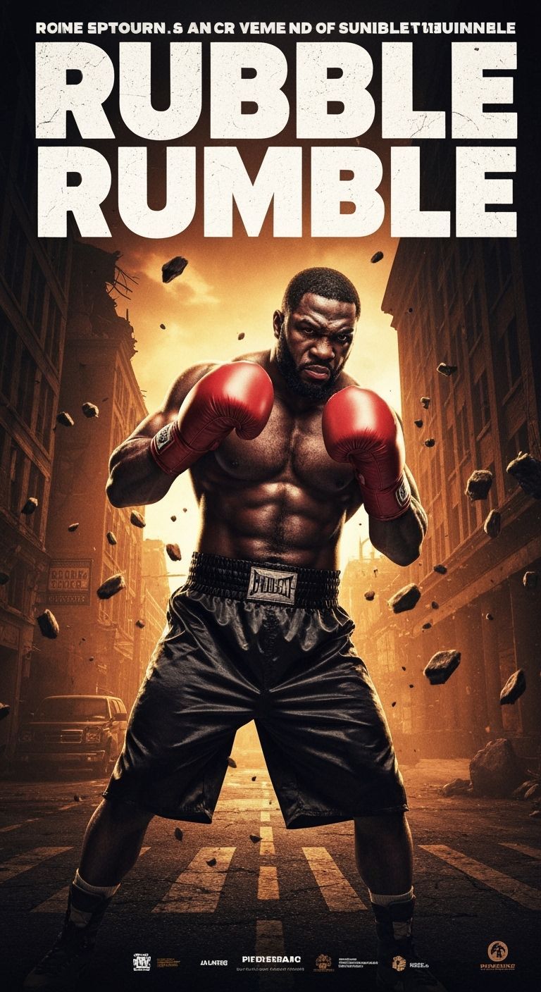 Rubble Rumble: Post-Apocalyptic Boxing Match Poster
