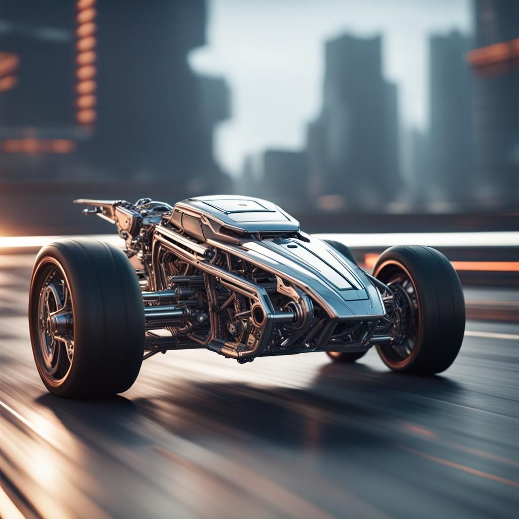 Futuristic Sci-Fi Drag Racer in 8K