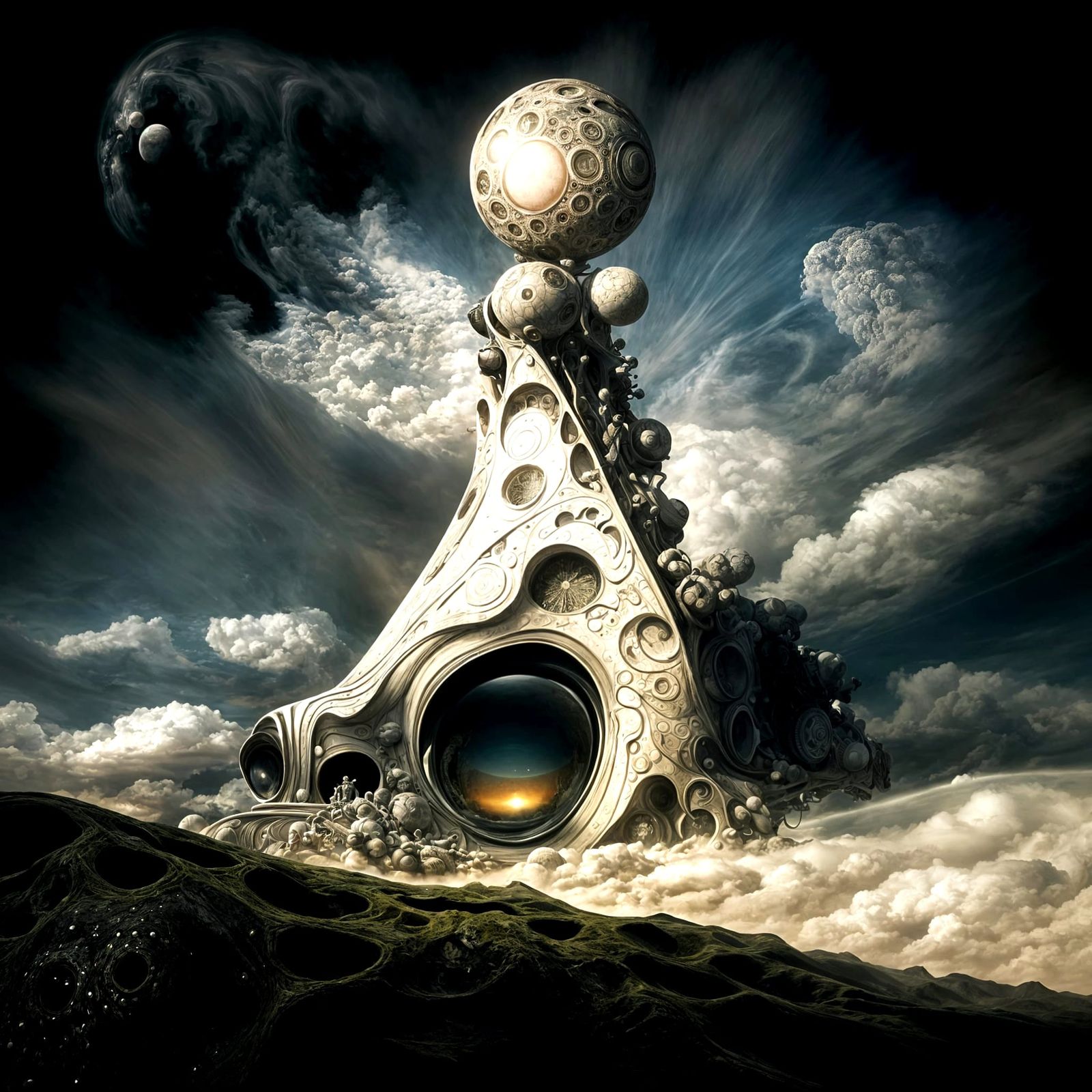 Striking Abstract Fractal Painting in Hyperreal Detail