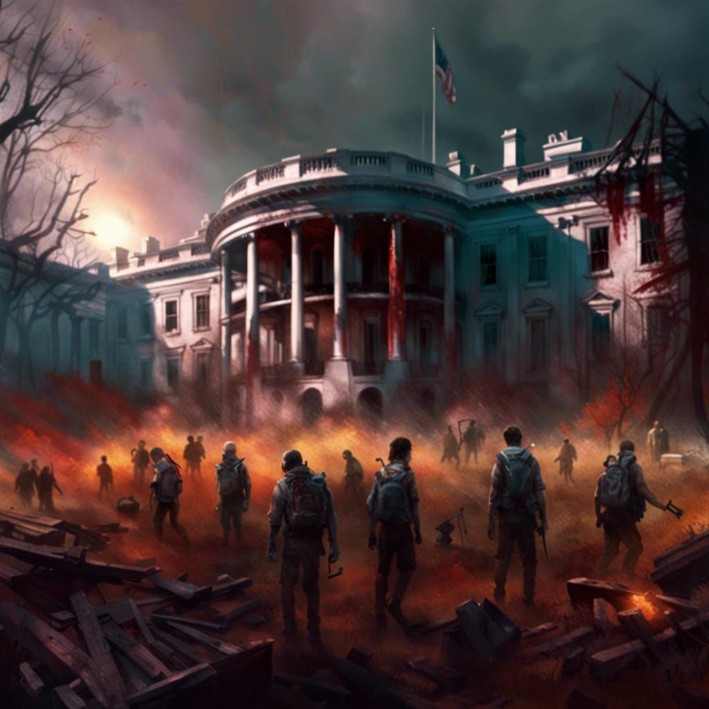 Post-Apocalyptic White House Zombie Horde