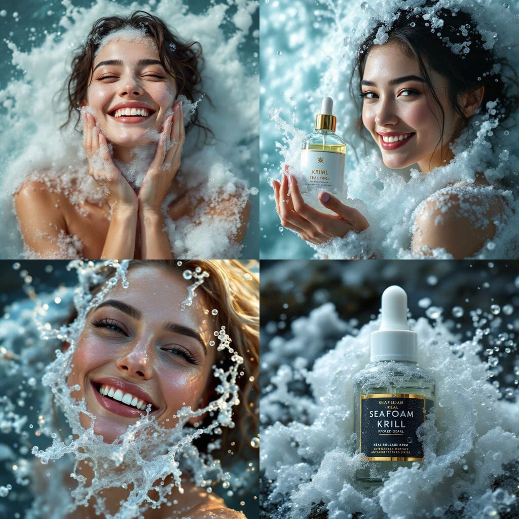 Anti-Aging Elixir Advert with Overly Happy Woman