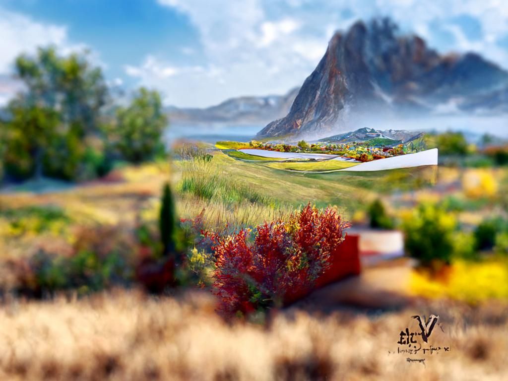 Art & Language Style Landscape Vista in 4K HDR
