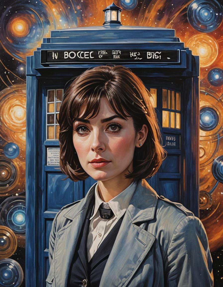 Janet Fielding as Doctor Who's assistant Tegan Jovanka