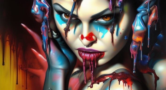 Noir Gangster Film Masterpiece in Graffiti Art Style