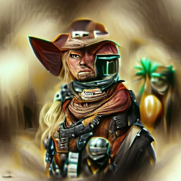 Wild West Bounty hunter portret