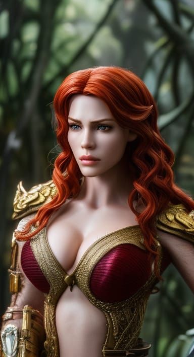 Scarlett Johansson as Triss Merigold in Witcher Style