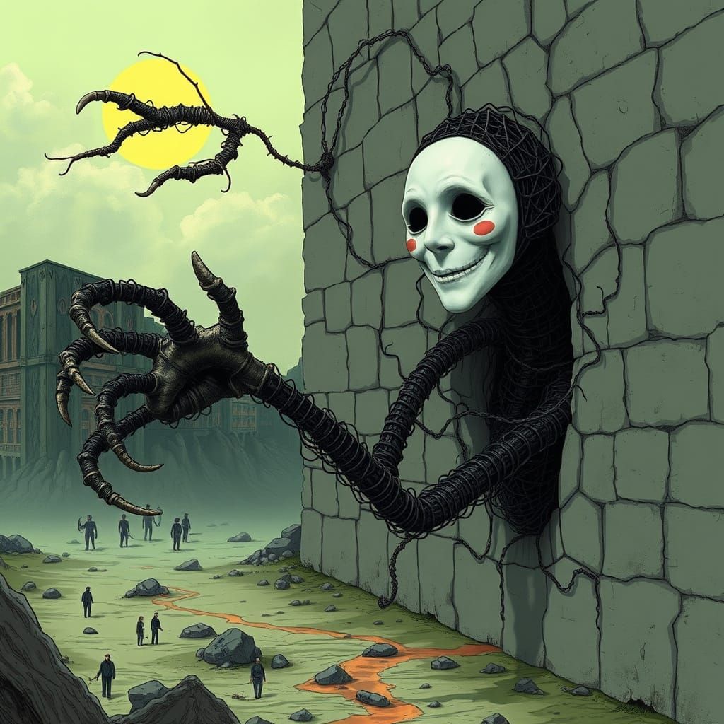 Surreal Urban Fantasy Horror in a Psychedelic Aesthetic