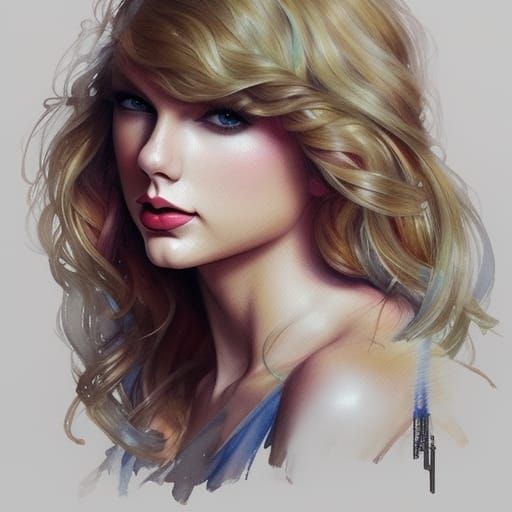 Watercolor Portrait with Dynamic Lighting