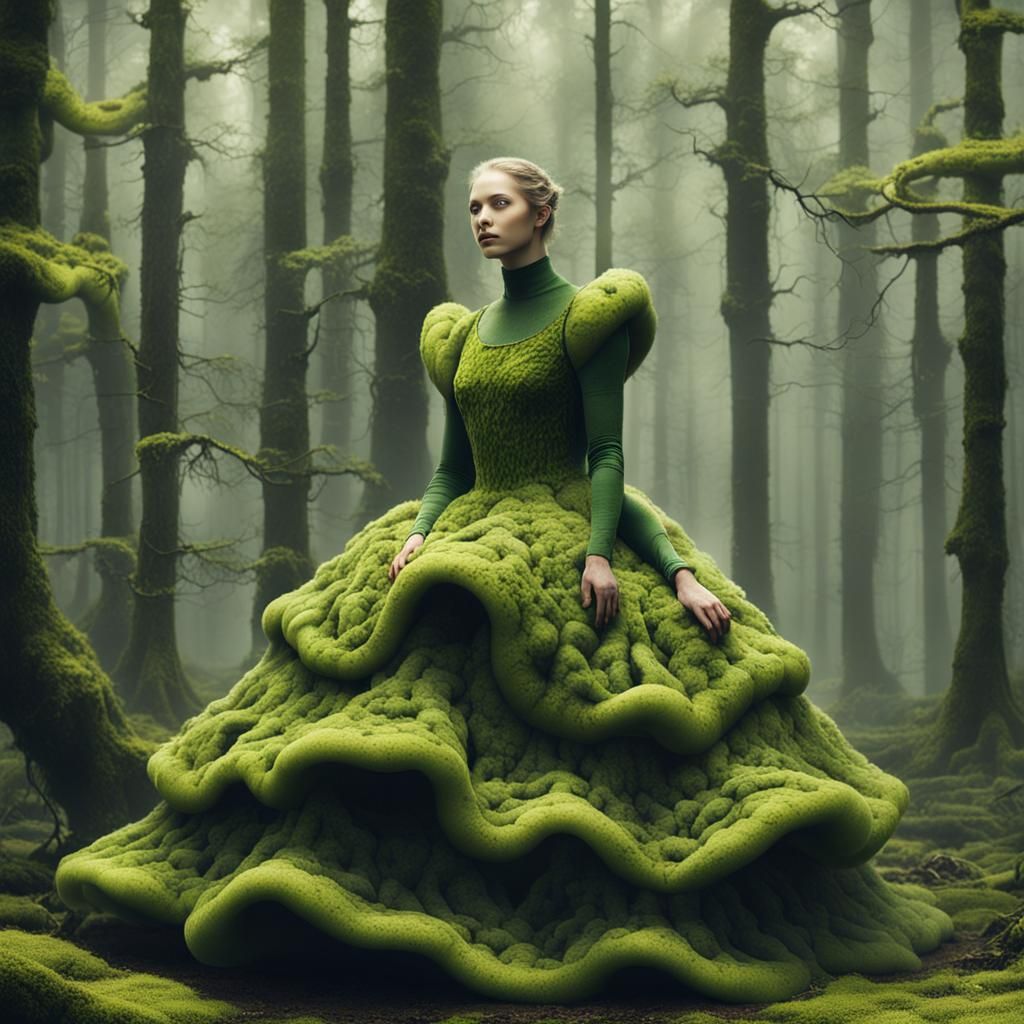 Leech in Moss Dress: Bio Art Experiment