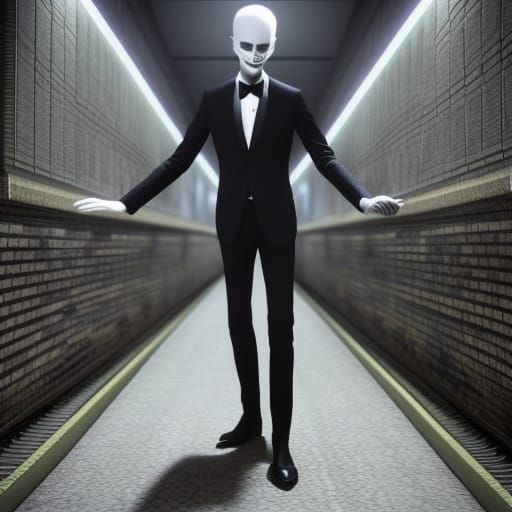 Faceless Man in Subway: 3D Game Cinematic