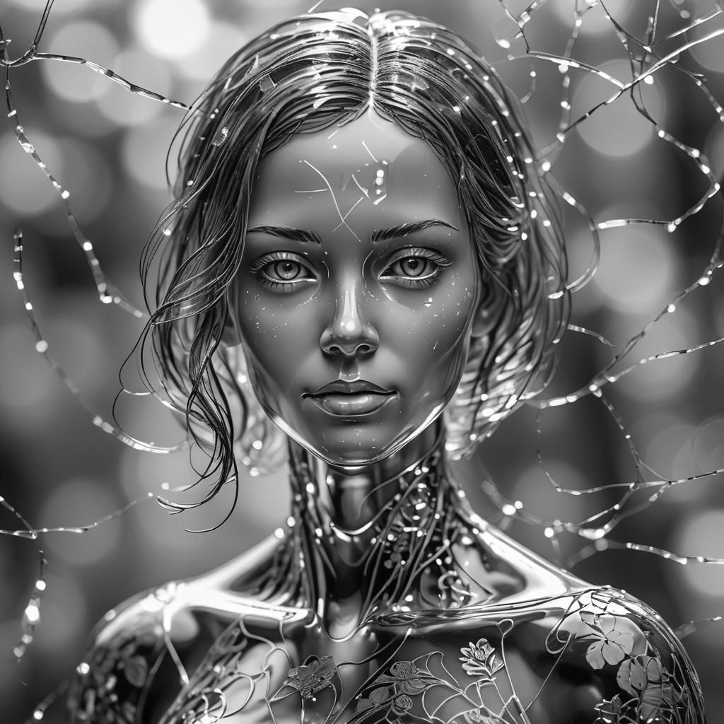 Figure Etched in Glass: Professional Photography