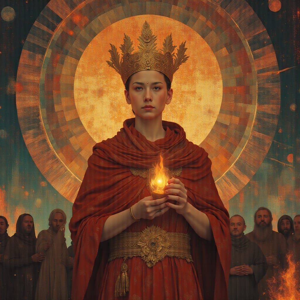 Mythical Radiance: Holy Fire Incarnation