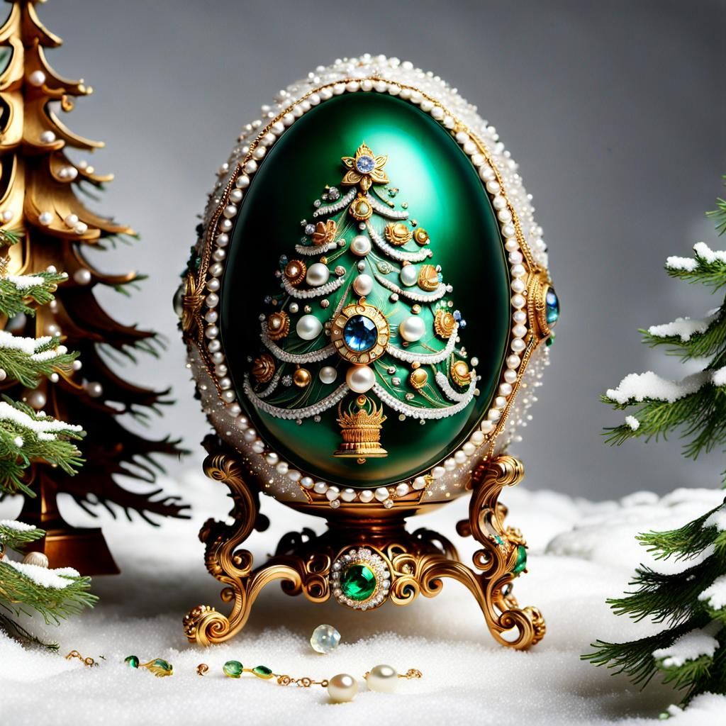 FABERGE'S EGG INSIDE CHRISTMAS TREE