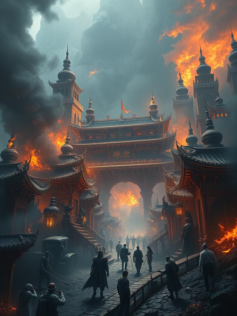 Dramatic Scene with Meticulous Detail