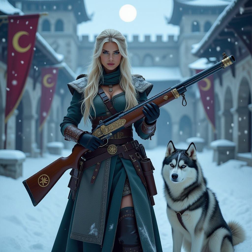 Ottoman Sniper Wolf in Snowy Fortress