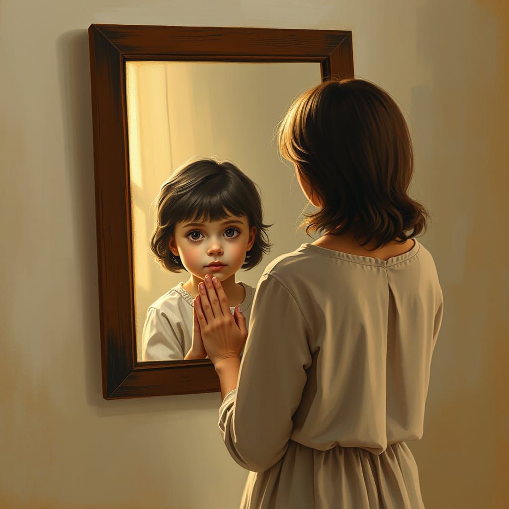 Serene Woman Reflects on Her Past in a Whimsical, Dreamlike ...