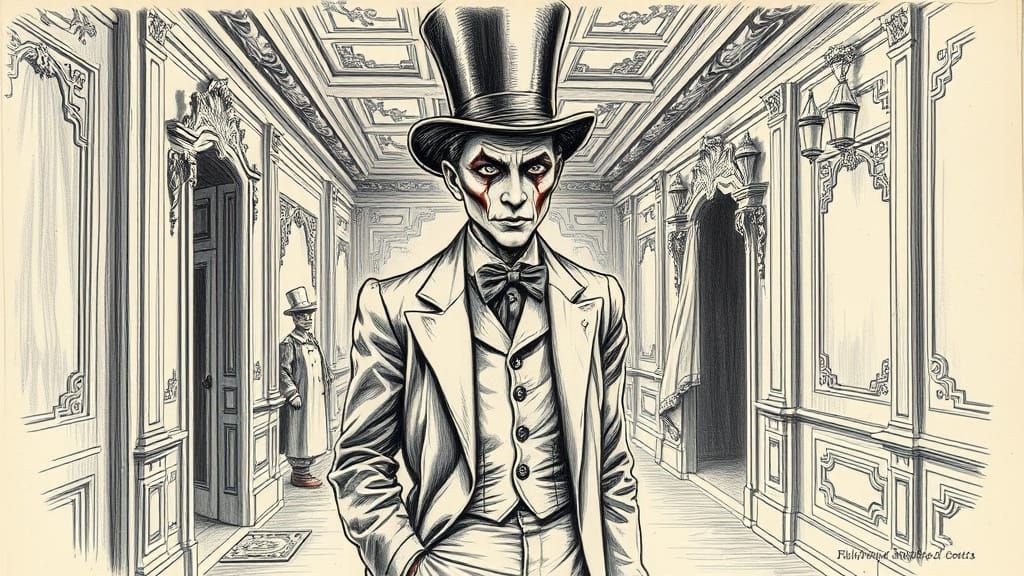 Mysterious Pagliacci in Circus of the Disquieting, in Edward...