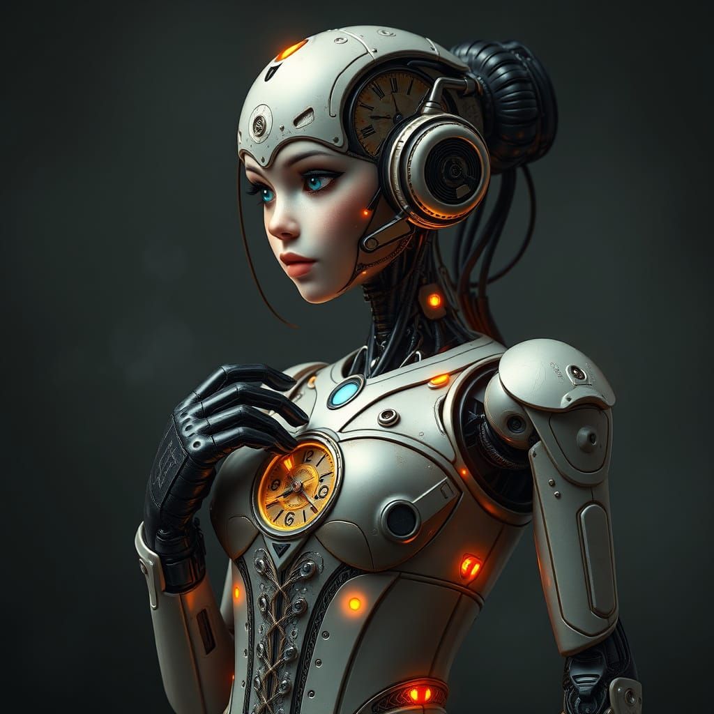 Clockwork Droid with Cyberpunk Style