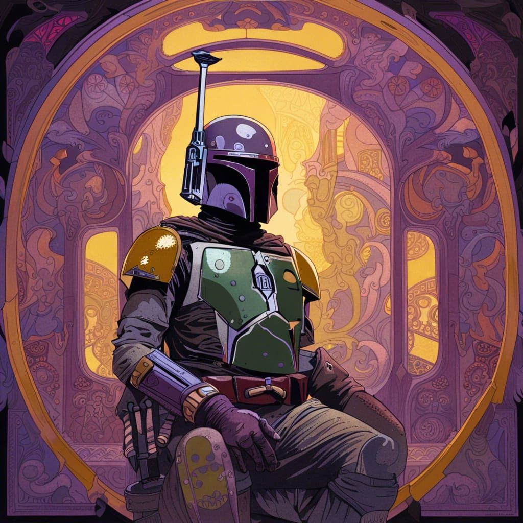 Boba Fett in Twisted Dark Fantasy Funhouse