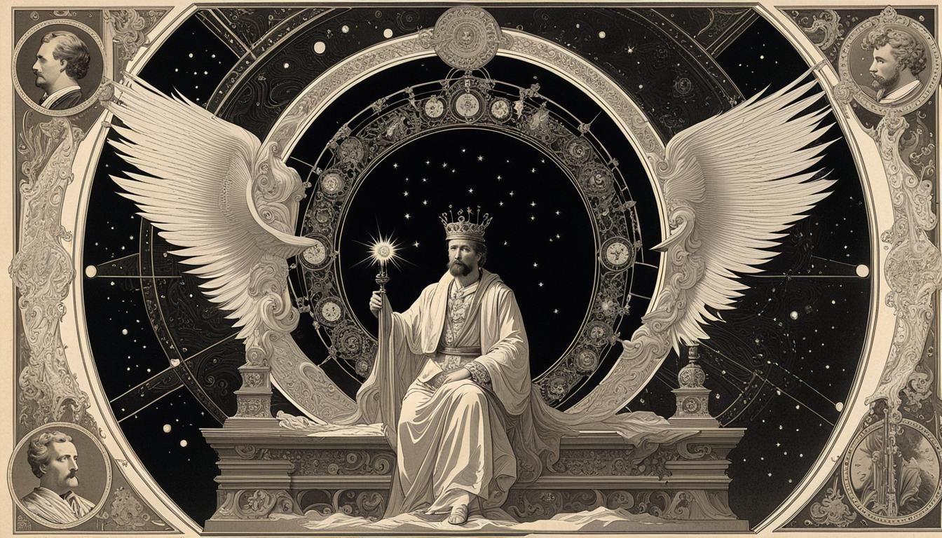 Ancient King of the Galaxy in Art Nouveau Style